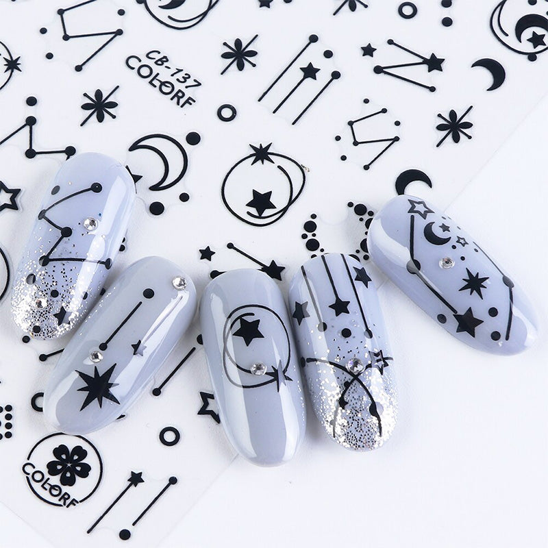 Sticker CB-137 Estrellas y Lunas