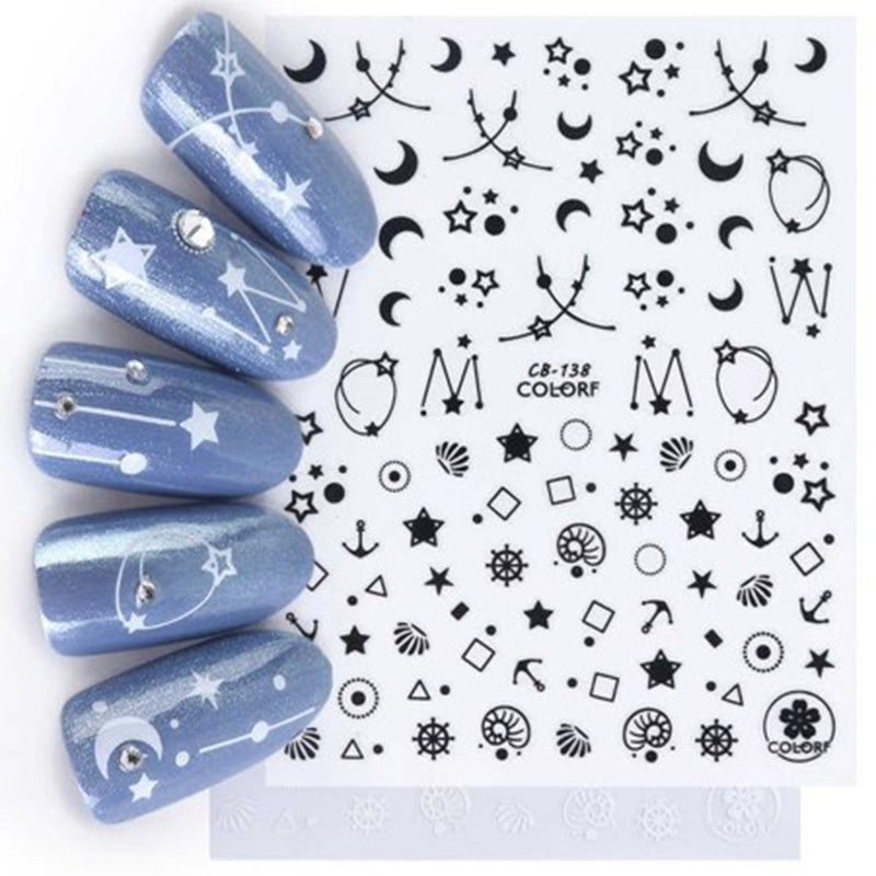 Sticker CB-138 Estrellas y Lunas