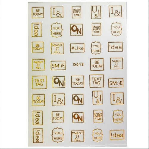 Sticker D018 Letras