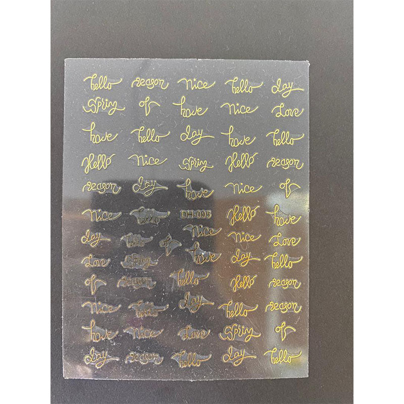 Sticker DH-095 Letras Plateadas