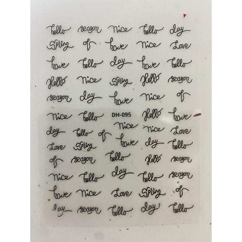 Sticker DH-095 Letras Negras