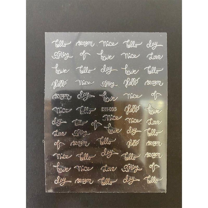 Sticker DH-095 Letras Doradas
