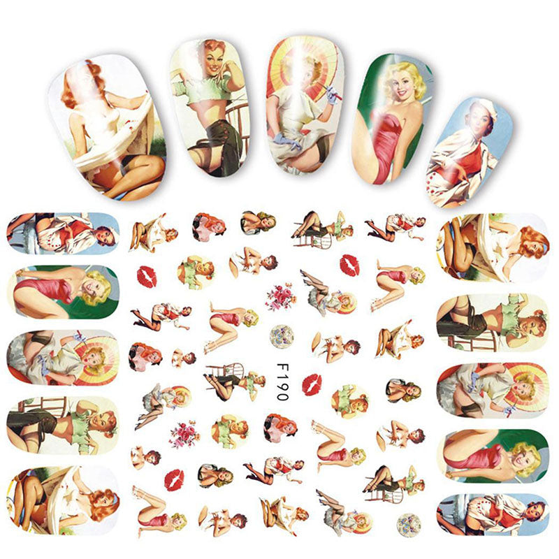 Sticker F190 Muñeca Pin Up