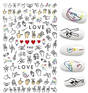 Sticker F403 Corazones