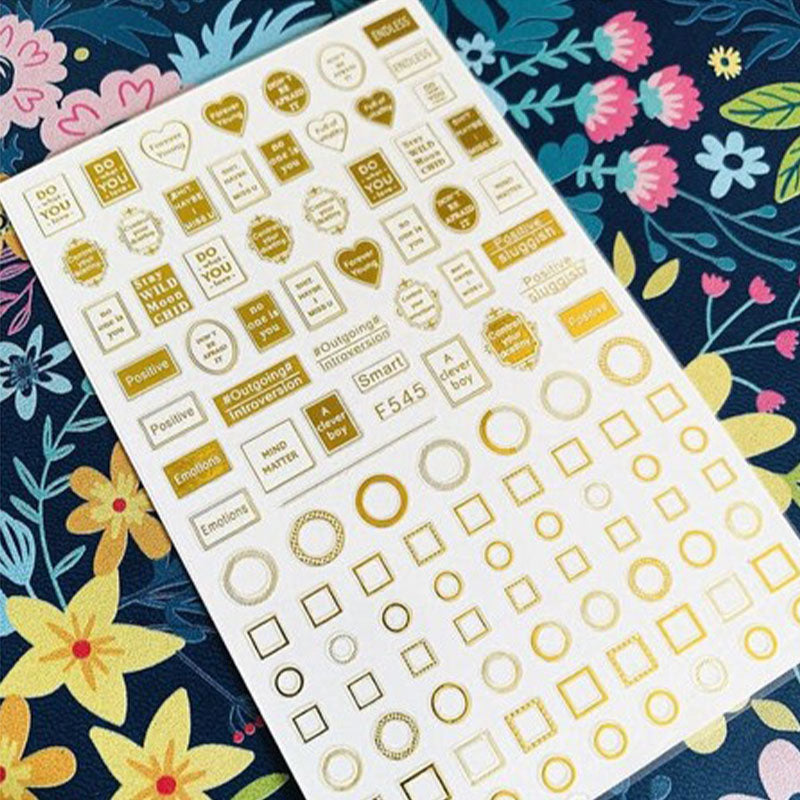 Sticker F545 Letras y Figuras