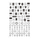 Sticker F545 Letras y Figuras