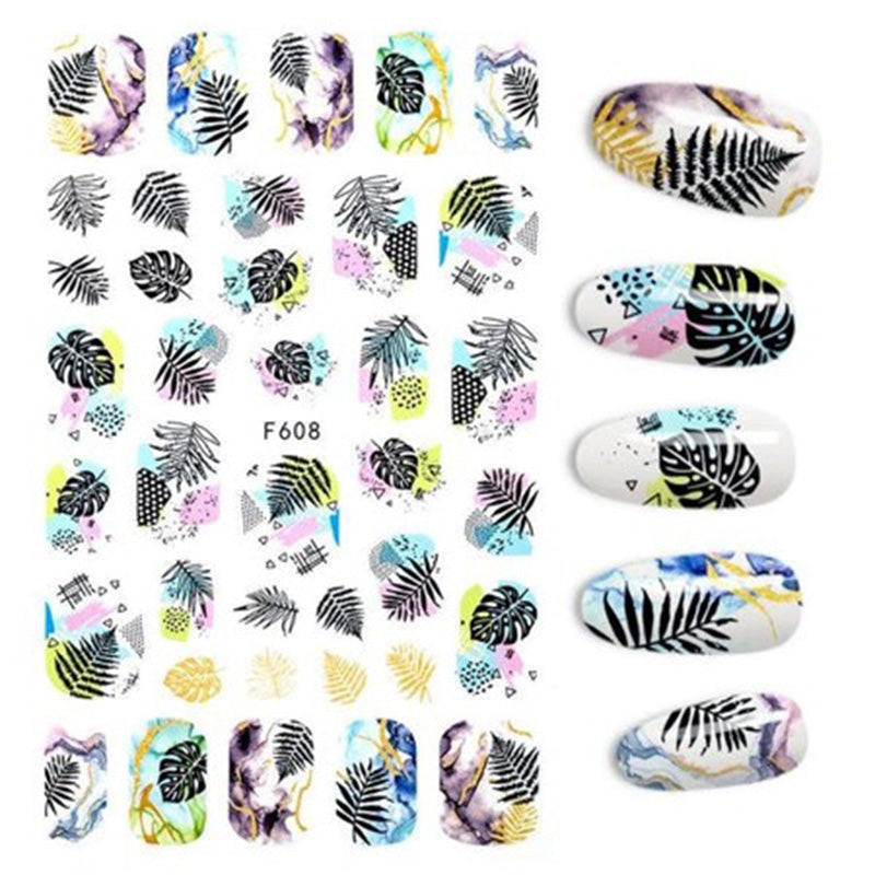 Sticker F608 Hojas