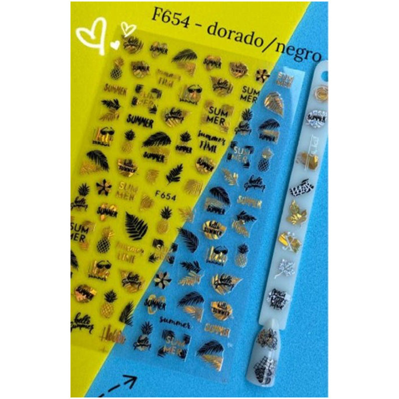 Sticker F654 Hojas