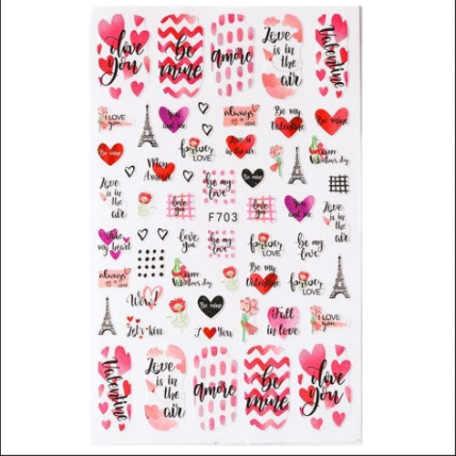Sticker F703 Corazones