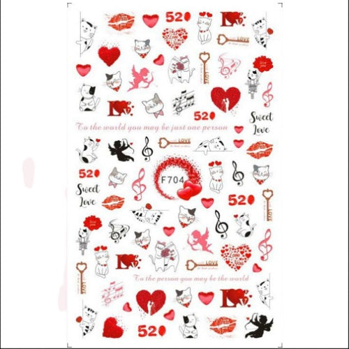 Sticker F704 Corazones