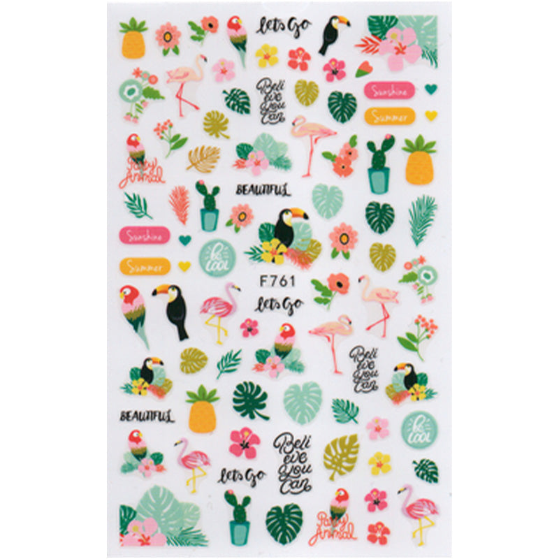 Sticker F761 Hojas