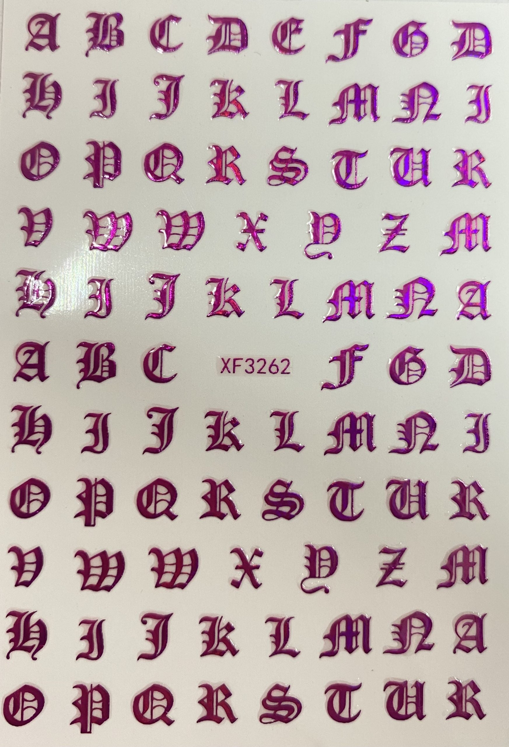 Sticker XF3262 Letras