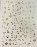 Sticker 1168 Corazones y Estrellas