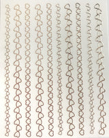 Sticker Cadeneta Corazones