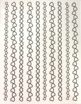 Sticker Cadeneta Corazones