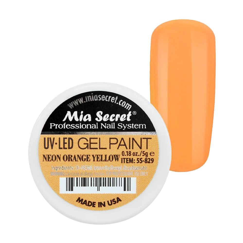 NEON ORANGE YELLOW GEL PAINT Mia