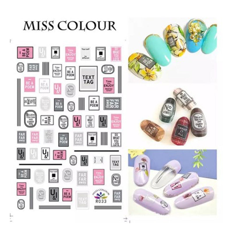 Sticker R033 Letras y figuras