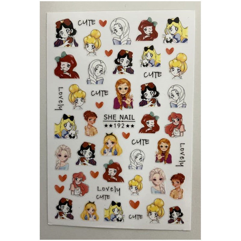 Sticker SHE NAIL 192 Princesas